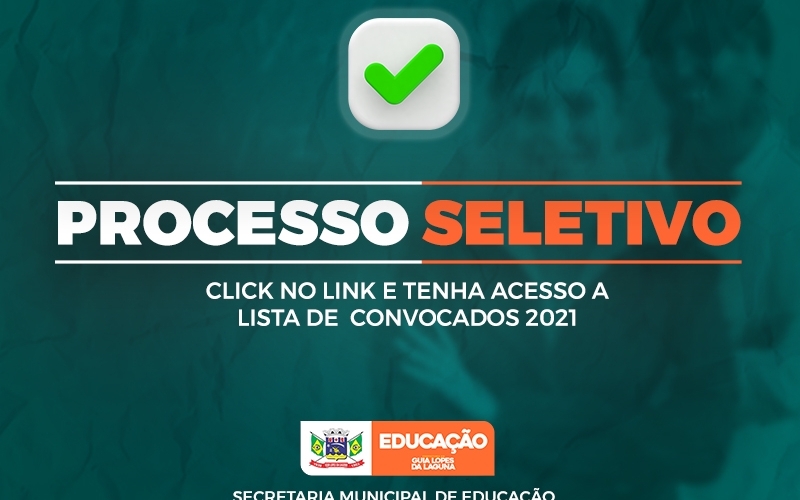 Secretaria Municipal de Educação, divulga o resultado do Processo Seletivo para a convocação temporária de Professores